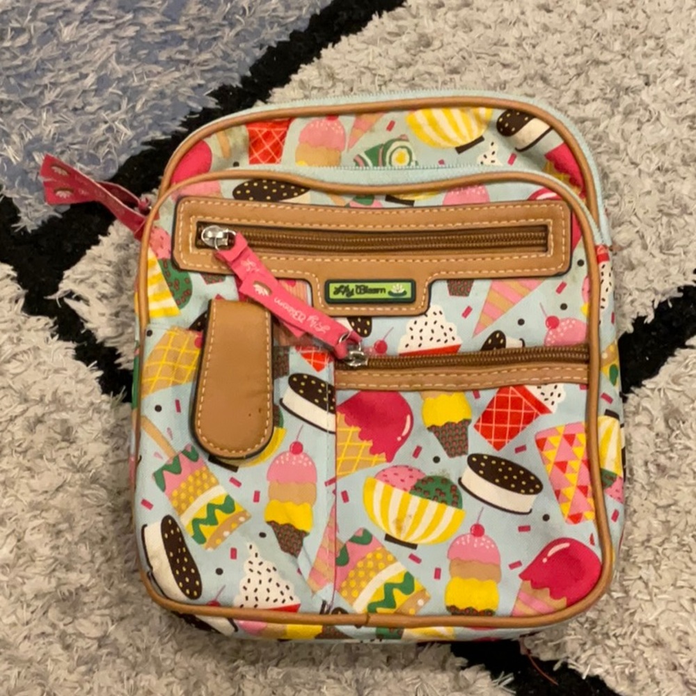Lily Bloom Ice Cream Pattern Small Crossbody Bag